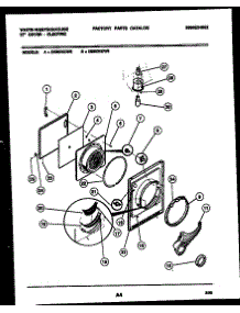 03 - Door Parts parts for Frigidaire Dryer DE800KDW6 from AppliancePartsPros.com