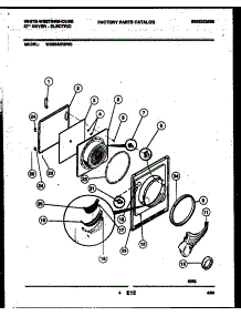 03 - Door Parts parts for Frigidaire Dryer WDE546RBD0 from AppliancePartsPros.com
