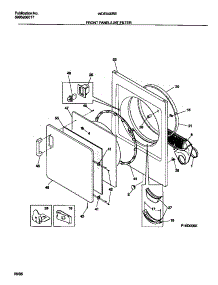 03 - Front Panel / Lint Filter parts for Frigidaire Dryer WDE546RBS0 from AppliancePartsPros.com