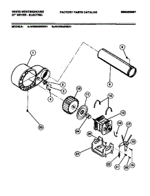 05 - Motor, Blower Housing parts for Frigidaire Dryer WDE546RBW1 from AppliancePartsPros.com