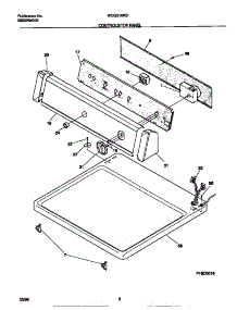 04 - Controls / Top Panel parts for Frigidaire Dryer WDG216RBW2 from AppliancePartsPros.com