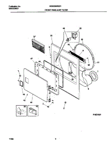 03 - P12d0021 Frnt Pnl,Door parts for Frigidaire Dryer WDG336RES1 from AppliancePartsPros.com
