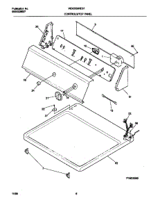 04 - P12c0089 Control Panel parts for Frigidaire Dryer WDG336RES1 from AppliancePartsPros.com
