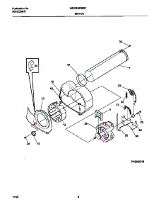 05 - P12m0019 Motor,Blower parts for Frigidaire Dryer WDG336RES1 from AppliancePartsPros.com