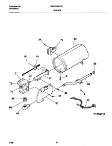 06 - P12b0010 Burner,Valve parts for Frigidaire Dryer WDG336RES1 from AppliancePartsPros.com