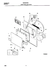 03 - Frnt Pnl,Door parts for Frigidaire Dryer WDG546RGS1 from AppliancePartsPros.com