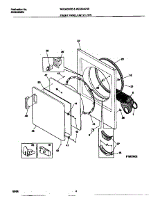 03 - Front Panel / Lint Filter parts for Frigidaire Dryer WDG546RBW2 from AppliancePartsPros.com