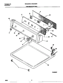 04 - Controls / Top Panel parts for Frigidaire Dryer WDG546RBW2 from AppliancePartsPros.com