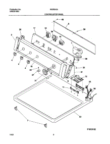 07 - Controls / Top Panel parts for White Westinghouse Dryer WGR242AQ2 from AppliancePartsPros.com