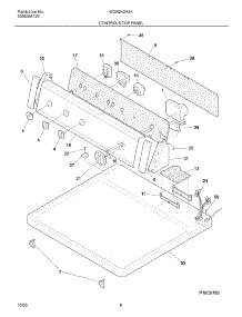 07 - Controls / Top Panel parts for White Westinghouse Dryer WGR242AS4 from AppliancePartsPros.com