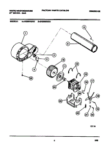 05 - Motor, Fan Housing, Exhaust Duct parts for Frigidaire Dryer DG350RXD3 from AppliancePartsPros.com