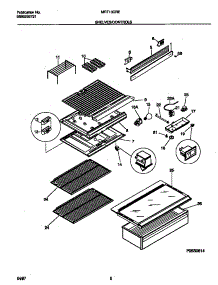 04 - Shelves / Controls parts for Frigidaire Refrigerator MRT13CREW1 from AppliancePartsPros.com