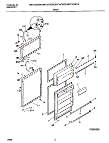 02 - Doors parts for Frigidaire Refrigerator MRT15CSEZ5 from AppliancePartsPros.com