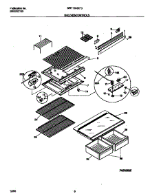05 - Shelves / Controls parts for Frigidaire Refrigerator MRT15CSEW3 from AppliancePartsPros.com