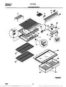04 - Shelves / Controls parts for Frigidaire Refrigerator MRT15CSEW1 from AppliancePartsPros.com