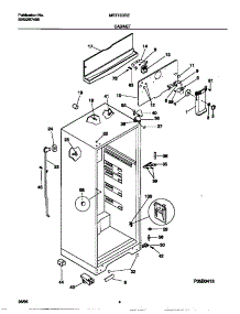 03 - Cabinet parts for Frigidaire Refrigerator MRT15DRED1 from AppliancePartsPros.com