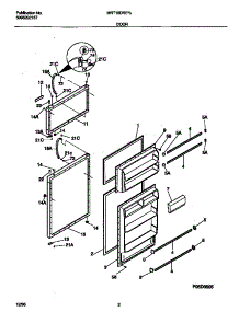 02 - Door parts for Frigidaire Refrigerator MRT15DRED3 from AppliancePartsPros.com