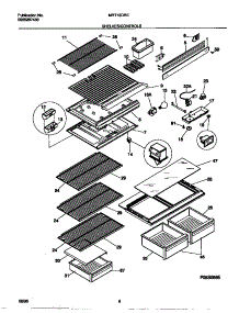04 - Shelves / Controls parts for Frigidaire Refrigerator MRT15DRED1 from AppliancePartsPros.com
