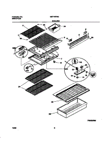 04 - Shelves parts for Frigidaire Refrigerator MRT15FNGY2 from AppliancePartsPros.com