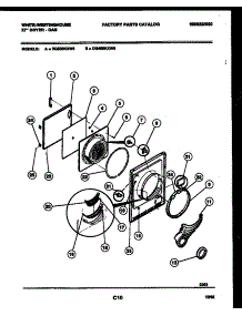 03 - Door Parts parts for Frigidaire Dryer DG400KXD6 from AppliancePartsPros.com