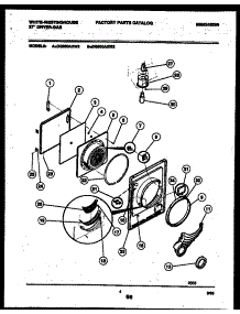 03 - Door Parts parts for Frigidaire Dryer DG800AXW2 from AppliancePartsPros.com