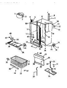 03 - Cabinet, Shelves, Divider, Fan Asse parts for Frigidaire Freezer FU169ERD1 from AppliancePartsPros.com