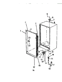 03 - Cabinet parts for Frigidaire Freezer FU161JRW1 from AppliancePartsPros.com
