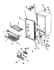 03 - Cabinet parts for Frigidaire Freezer FU218JRW2 from AppliancePartsPros.com