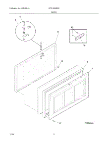 03 - Door parts for White Westinghouse Freezer WFC15K2BW3 from AppliancePartsPros.com