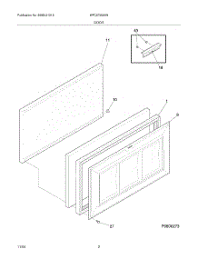 03 - Door parts for White Westinghouse Freezer WFC07M2AW5 from AppliancePartsPros.com
