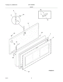 03 - Door parts for White Westinghouse Freezer WFC15M4BW4 from AppliancePartsPros.com