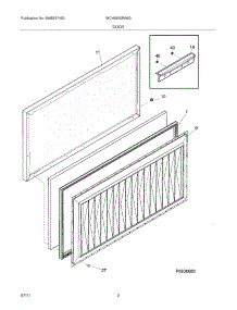 03 - Door parts for White Westinghouse Freezer WCH09M2MW0 from AppliancePartsPros.com