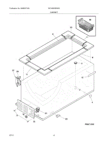 05 - Cabinet parts for White Westinghouse Freezer WCH09M2MW0 from AppliancePartsPros.com