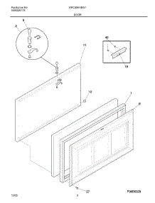 03 - Door parts for White Westinghouse Freezer WFC09M3BW1 from AppliancePartsPros.com