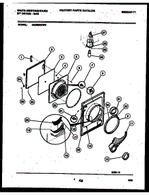 03 - Door Parts parts for Frigidaire Dryer DG350RXD2 from AppliancePartsPros.com