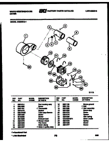 06 - Motor And Blower Parts parts for Frigidaire Dryer DG250KXD1 from AppliancePartsPros.com