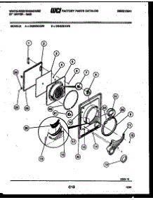 03 - Door Parts parts for Frigidaire Dryer DG500KXW5 from AppliancePartsPros.com