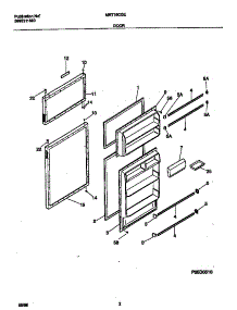 02 - Doors parts for Frigidaire Refrigerator MRT16CGEW6 from AppliancePartsPros.com