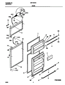 02 - Doors parts for Frigidaire Refrigerator MRT16DRGW7 from AppliancePartsPros.com