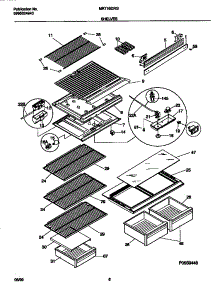 04 - Shelves parts for Frigidaire Refrigerator MRT16DRGW7 from AppliancePartsPros.com