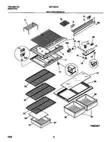 04 - Shelves / Controls parts for Frigidaire Refrigerator MRT18DNCD1 from AppliancePartsPros.com