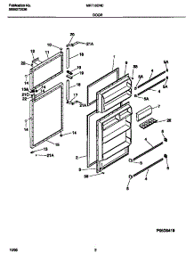 02 - Door parts for Frigidaire Refrigerator MRT18DNCD2 from AppliancePartsPros.com