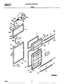 02 - Door parts for Frigidaire Refrigerator MRT18DNEY0 from AppliancePartsPros.com