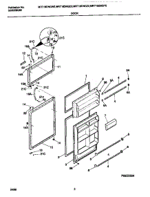 02 - Doors parts for Frigidaire Refrigerator MRT18DNGW0 from AppliancePartsPros.com