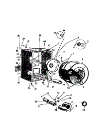 04 - Cabinet, Drum, Heater Housing parts for Frigidaire Dryer DG800EXD5 from AppliancePartsPros.com