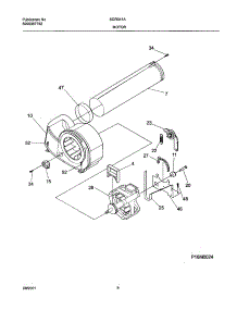 09 - Motor,Blower parts for White Westinghouse Dryer SGR341AS0 from AppliancePartsPros.com