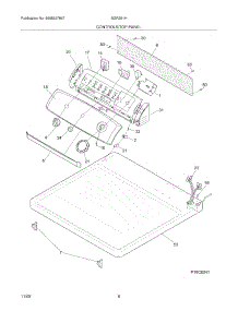 07 - Controls / Top Panel parts for White Westinghouse Dryer SGR351HQ1 from AppliancePartsPros.com