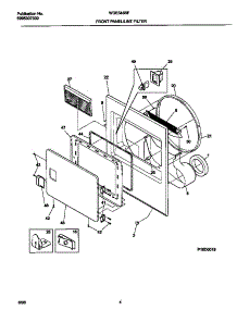 03 - Front Panle / Lint Filter parts for Frigidaire Dryer WDE546RFS0 from AppliancePartsPros.com