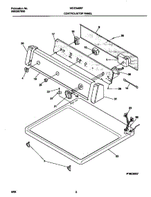04 - Controls / Top Panel parts for Frigidaire Dryer WDE546RFS0 from AppliancePartsPros.com