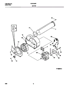 05 - Motor parts for Frigidaire Dryer WDE546RFS0 from AppliancePartsPros.com